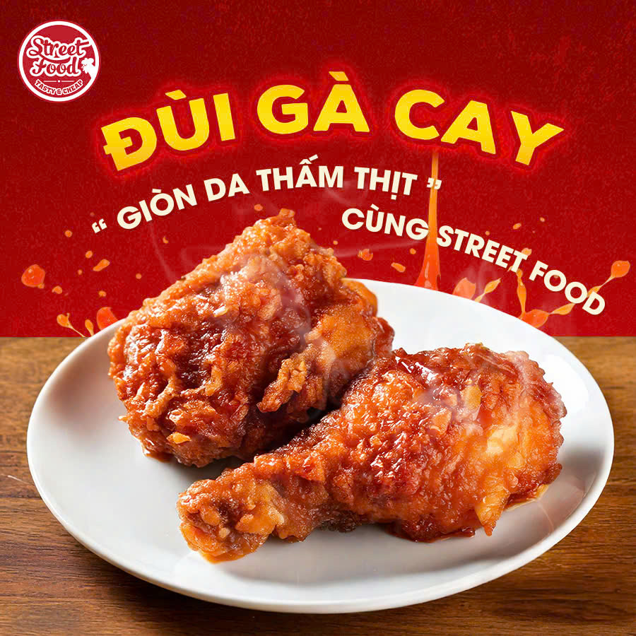 ĐÙI GÀ CAY “ GIÒN DA THẤM THỊT” CÙNG STREET FOOD