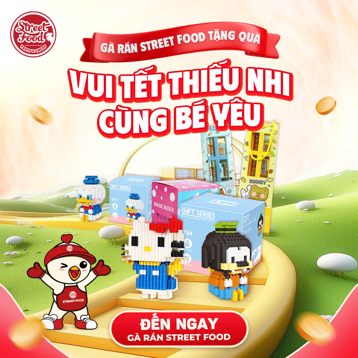 GÀ RÁN STREET FOOD TẶNG QUÀ - VUI TẾT THIẾU NHI CÙNG BÉ YÊU