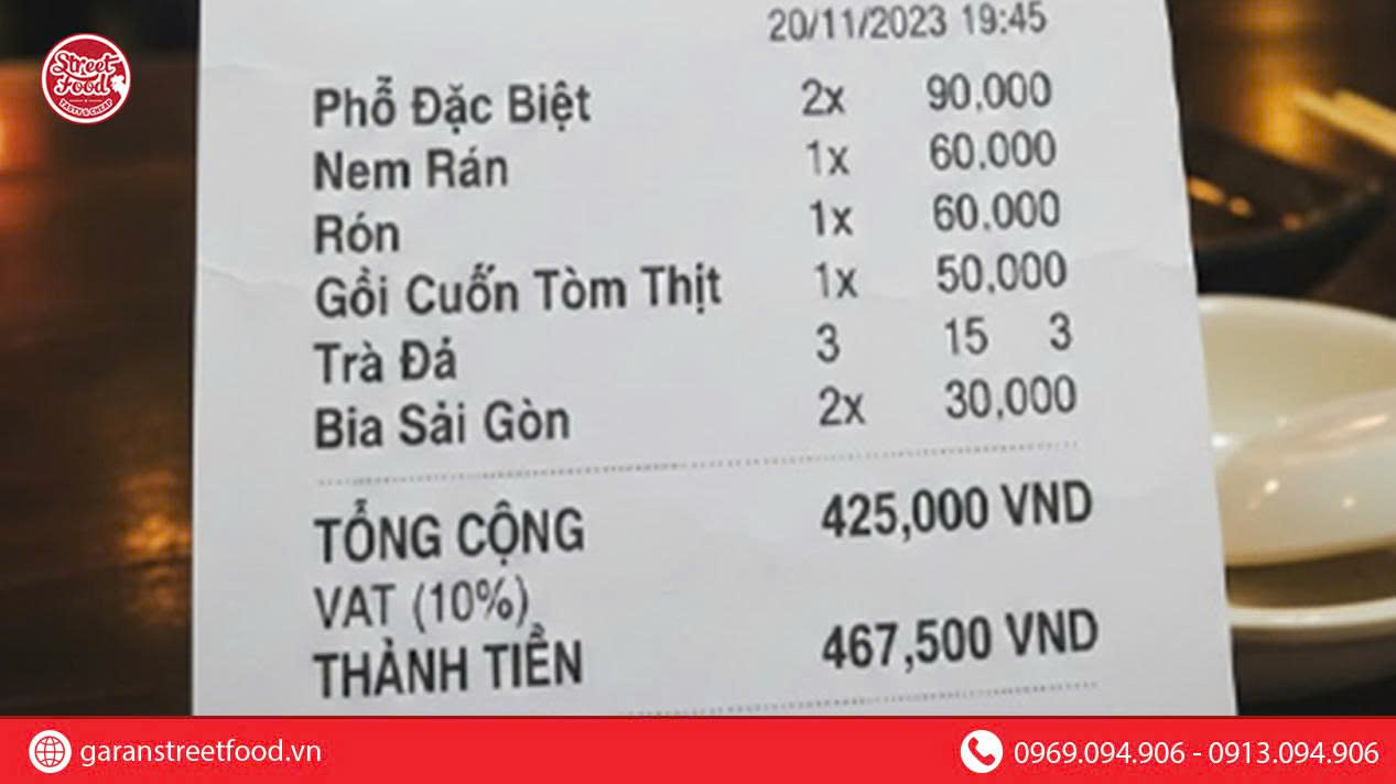 CHI PHÍ RÕ TỪ A–Z – KHÔNG LO PHÁT SINH KHI MỞ QUÁN