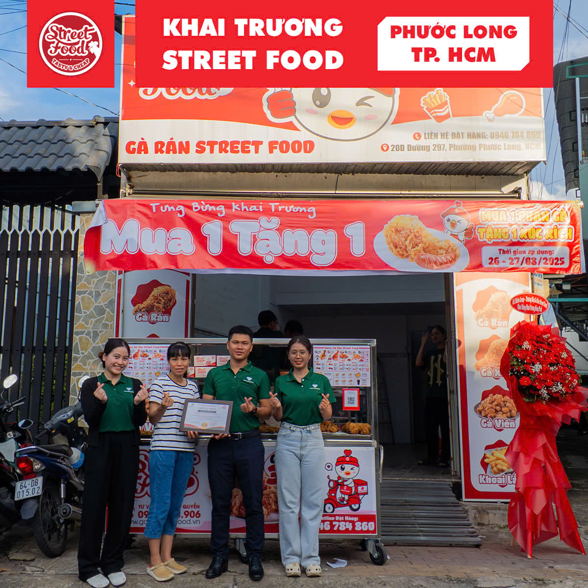 🎉 KHAI TRƯƠNG STREET FOOD PHƯỚC LONG - CỬA HÀNG GÀ RÁN CỦA ANH TRUNG &CHỊ MAI