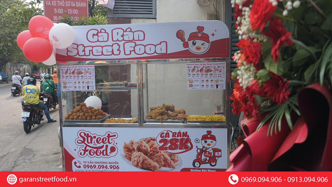 CHỈ TỪ 49 TRIỆU – SỞ HỮU NGAY XE GÀ RÁN CHUẨN THƯƠNG HIỆU STREET FOOD