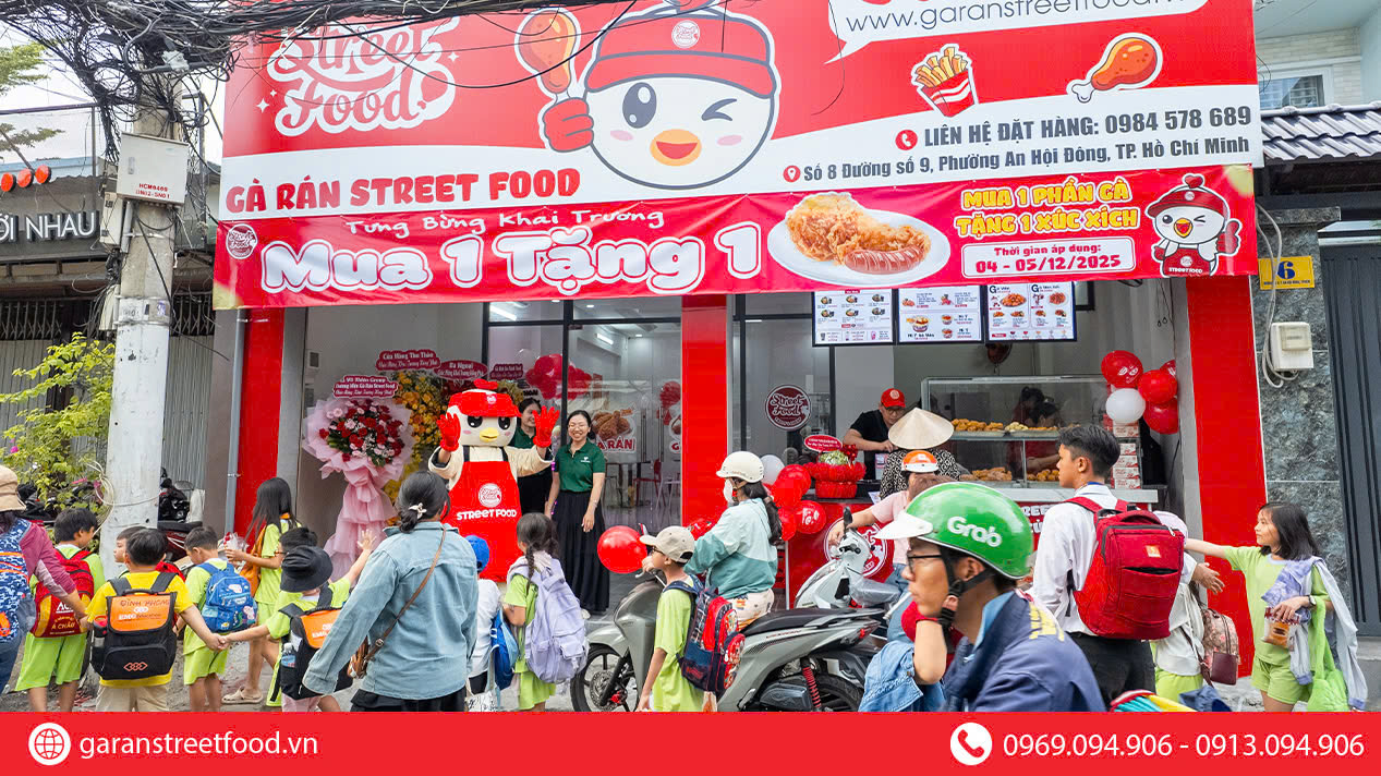 KHAI TRƯƠNG STREET FOOD AN HỘI ĐÔNG “SẠCH BÁNH” NGAY NGÀY ĐẦU MỞ BÁN