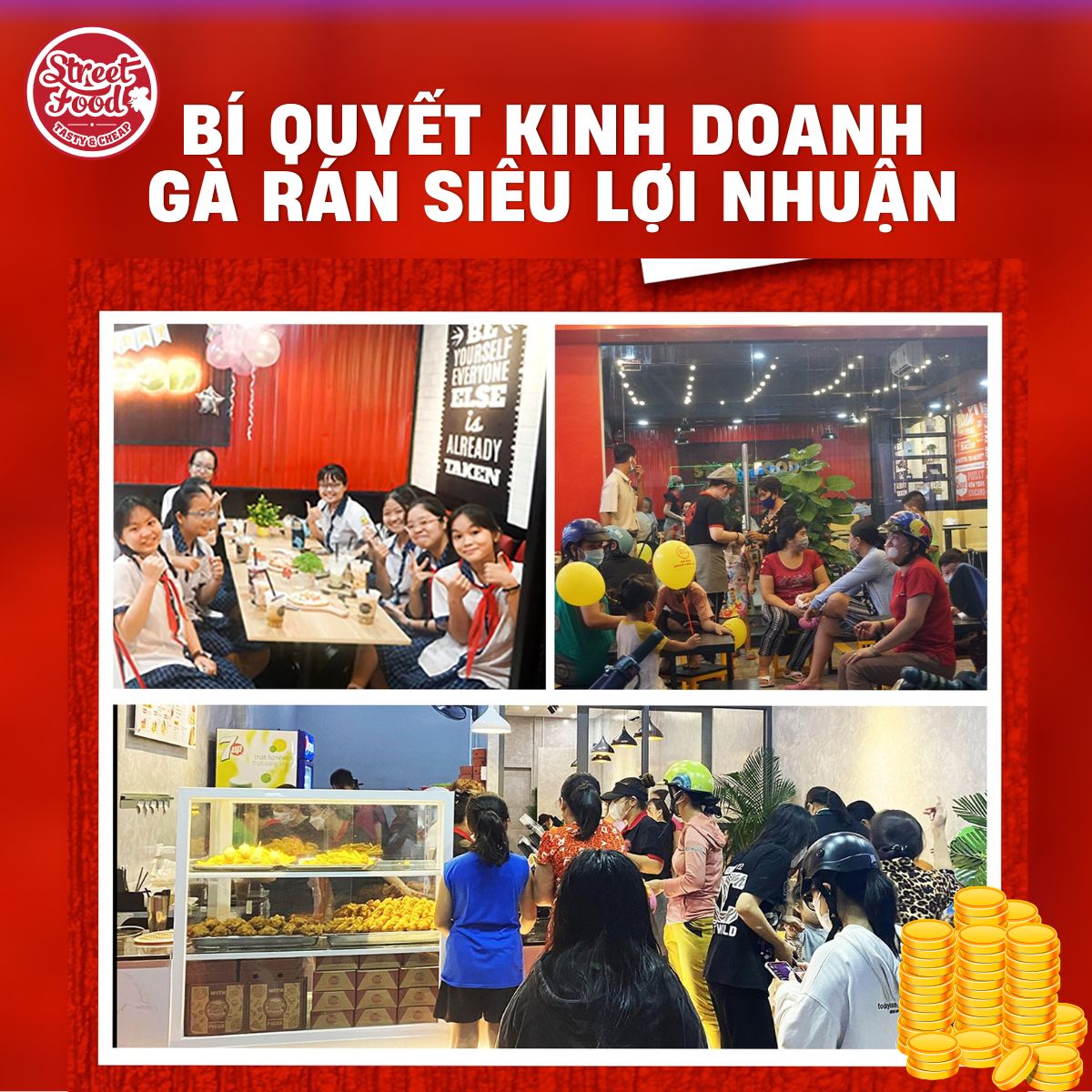 Bí quyết kinh doanh gà rán street food siêu lợi nhuận