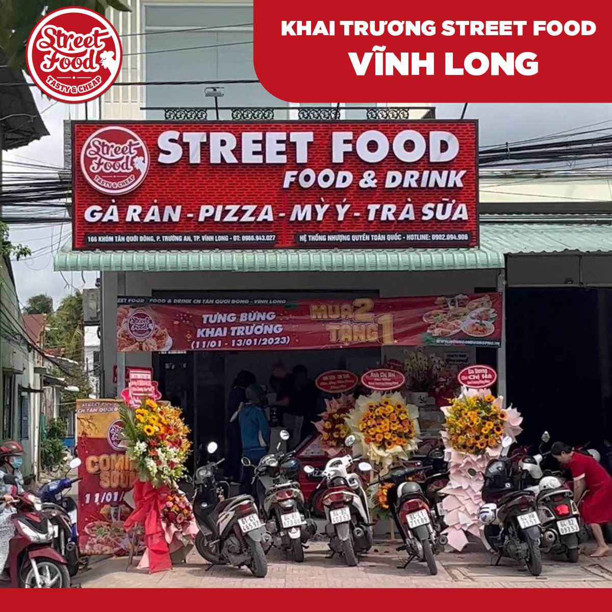 Khai trương Gà rán Street Food Vĩnh Long