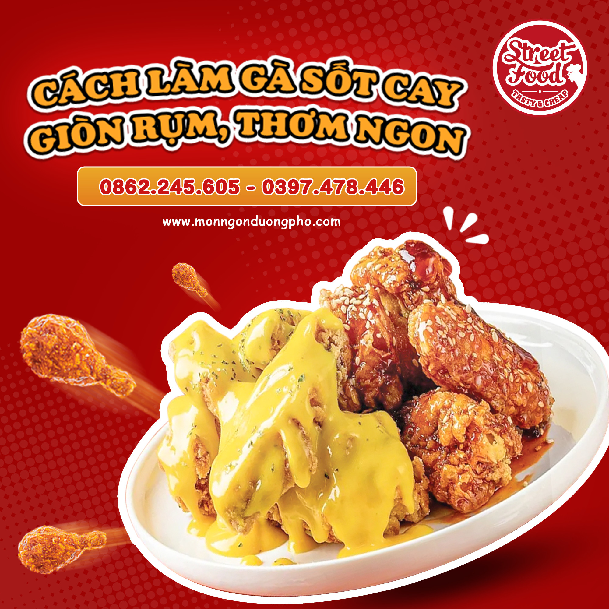 cách làm gà rán sốt cay thơm ngon tại nhà