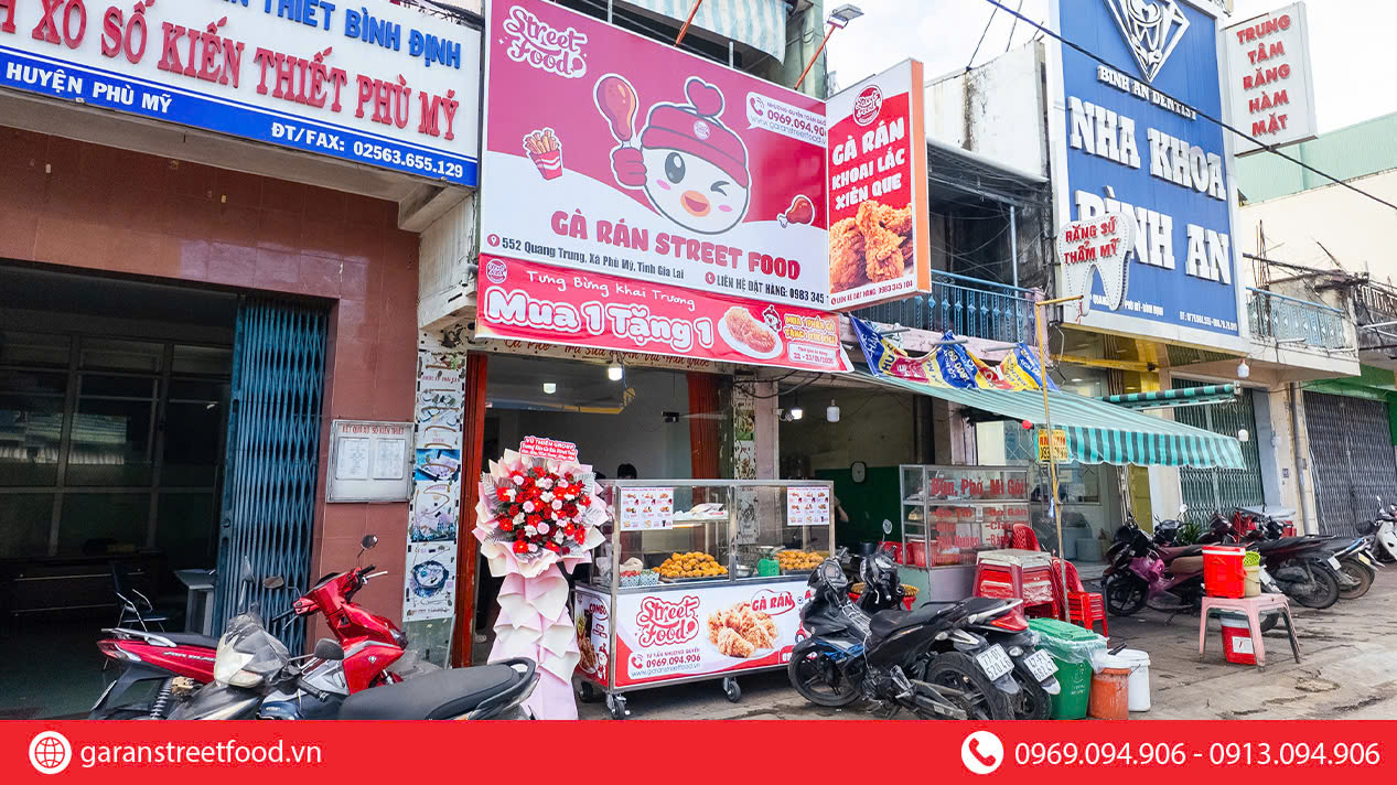 CHÚC MỪNG KHAI TRƯƠNG RỰC RỠ GÀ RÁN STREET FOOD PHÙ MỸ - GIA LAI